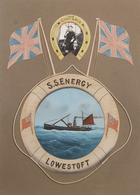 Lot 508 - G.Race (20th century), "S.S. Energy Lowestoft",...
