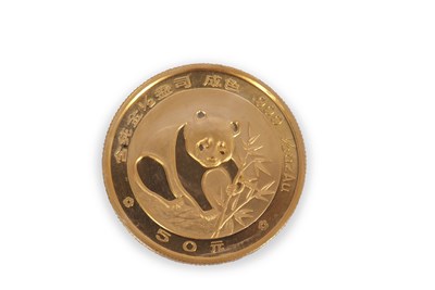 Lot 353 - A 1988 Chinese Panda 50 Yuan gold coin, in...