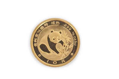 Lot 354A - A 1988 Chinese Panda 10 Yuan gold coin, in...