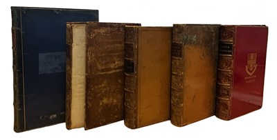 Lot 650 - MIXED ANTIQUARIAN LEATHER BINDINGS: 5 Titles:...
