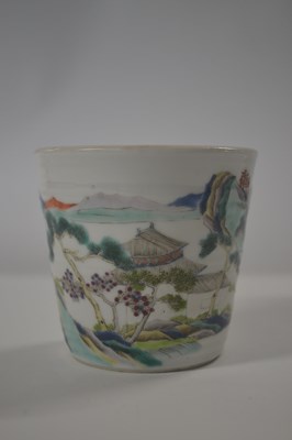 Lot 203 - 19th Century Chinese Porcelain Brush Pot
