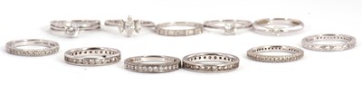 Lot 253 - A quantity of silver and CZ rings: to include...