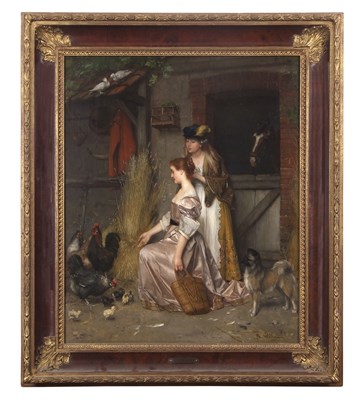 Lot 448 - Florent Willems (Belgium,1823-1905), Feeding...