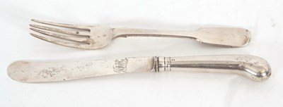 Lot 78 - A Victorian fiddle pattern dessert fork,...