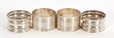 Lot 83 - Mixed Lot: A pair of boxed silver serviette...