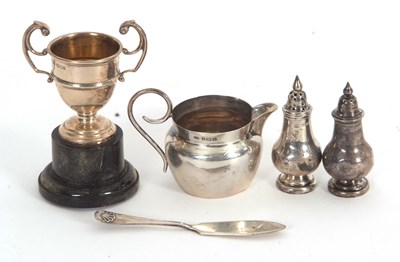 Lot 84 - Mixed Lot: A George IV silver cream jug of...