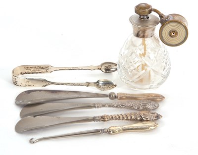 Lot 189 - Mixed Lot: A pair of Victorian silver fiddle...