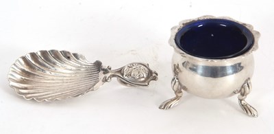 Lot 93 - Mixed Lot: A Dutch silver caddy spoon having a...
