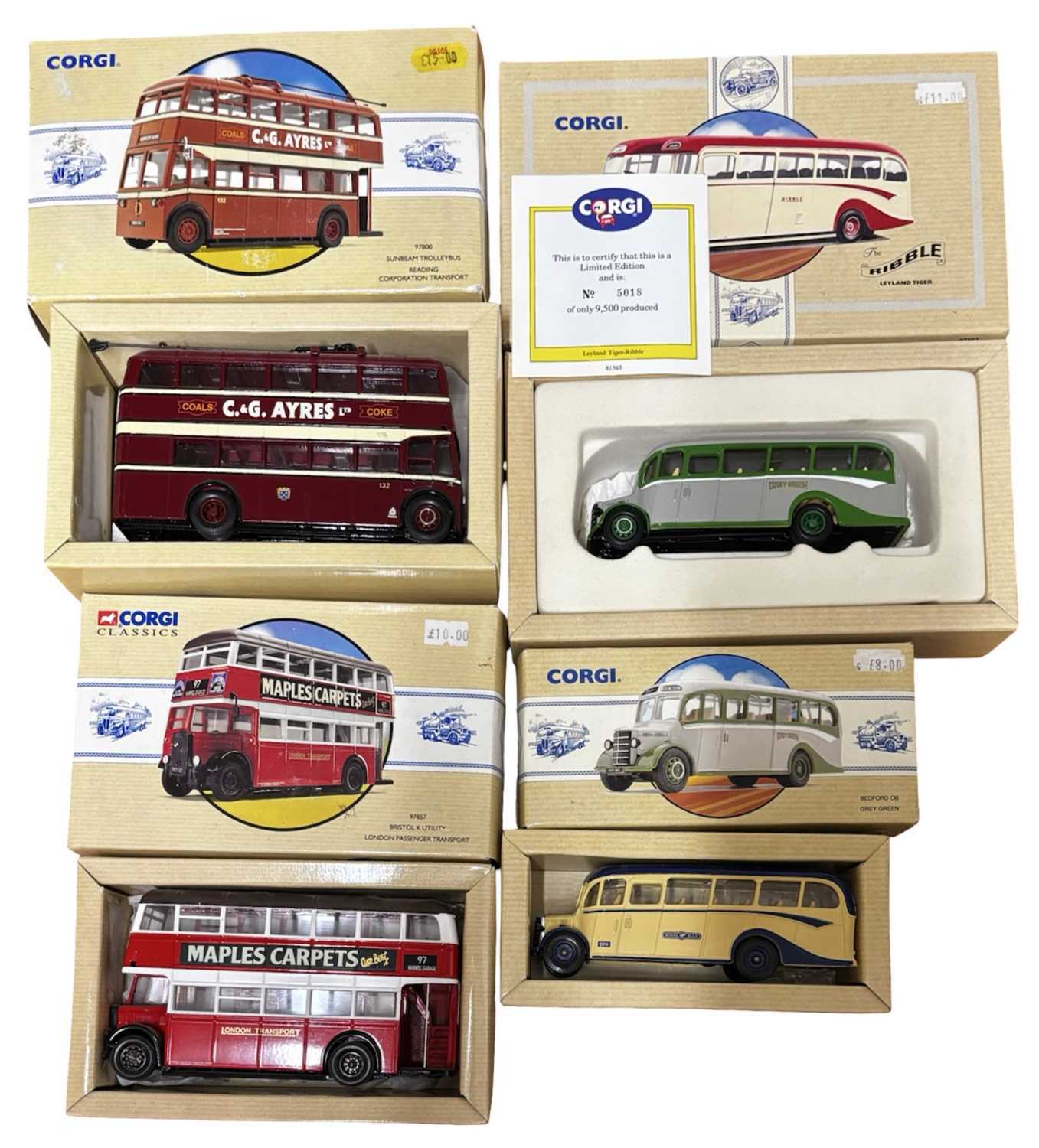 Lot 67 - A collection of Corgi limited edition bus models