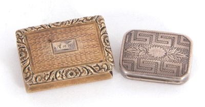 Lot 121 - Two Georgian silver vinaigarettes to include a...
