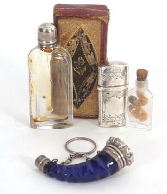 Lot 124 - Mixed Lot:  A Georgian silver scent bottle...