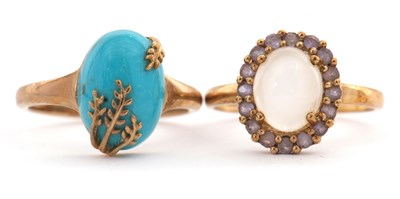 Lot 140 - Two 9ct gemset rings: to include a 9ct...