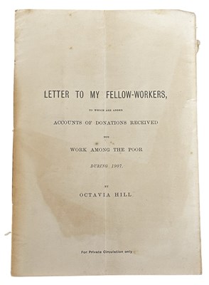 Lot 881 - OCTAVIA HILL. Letter to my Fellow-Workers, to...