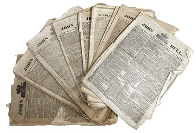 Lot 991 - John Bull Newspaper. 1821-1824. 20 original...