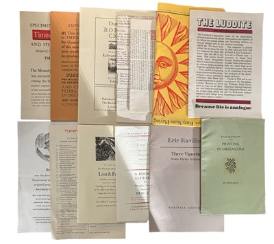 Lot 1158 - PRIVATE PRESS - TYPOGRAPHY COLLECTION. A large...