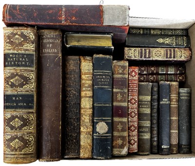Lot 697 - One box of Antiquarian and leather bindings,...