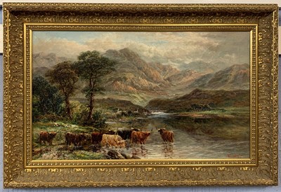 Lot 18 - A.Lewis (20th century), Highland scene with...