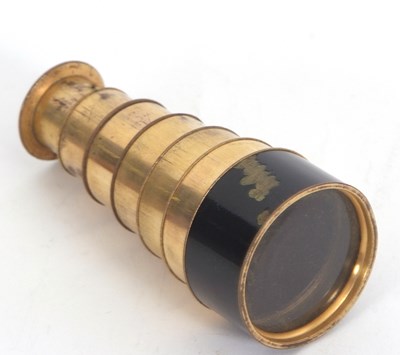 Lot 137 - An early 19th Century small brass five draw...