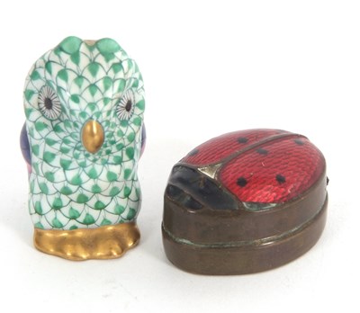 Lot 141 - Mixed Lot: A 19th Century brass and enamel...