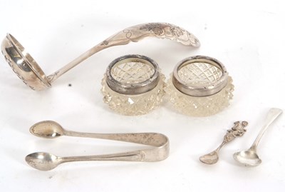 Lot 148 - Mixed Lot: A pair of small hallmarked silver...