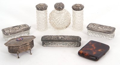 Lot 151 - Mixed Lot: An Edwardian silver ring box with...