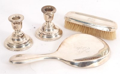 Lot 162 - Mixed Lot: A pair of small silver dressing...