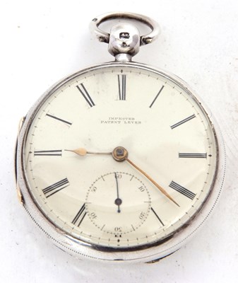 Lot 177 - A silver open face pocket watch by John Sorley...
