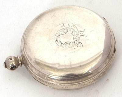 Lot 187 - A silver open face pocket watch case,...