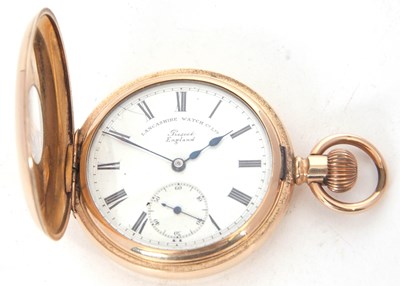 Lot 190 - A rolled gold Lancashire Watch Company half...