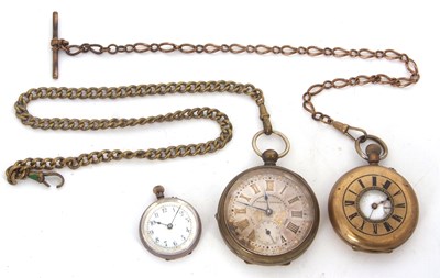Lot 200 - Mixed Lot:  Three pocket watches and two...