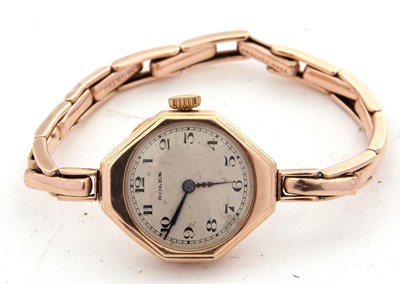 Lot 204 - A 9ct gold ladies Rolex wristwatch, the watch...