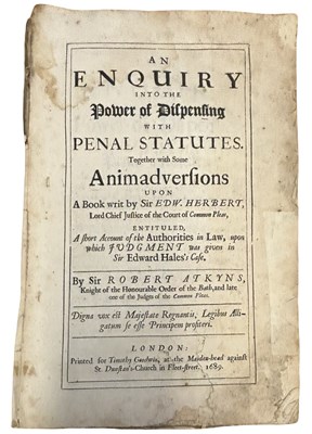 Lot 983 - ROBERT ATKYNS, AN ENQUIRY INTO THE POWER OF...