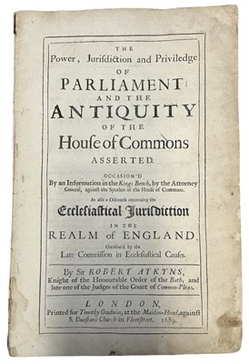Lot 985 - ROBERT ATKYNS: THE POWER, JURISDICTION AND...