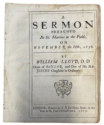 Lot 1247 - WILLIAM LLOYD: A SERMON PREACHED AT ST MARTINS...