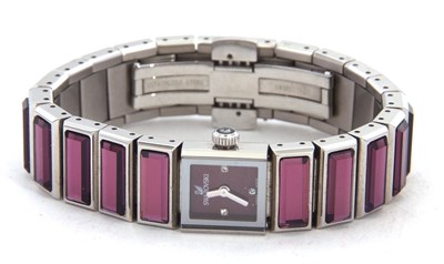Lot 250 - A Swarovski stainless steel watch Ref: 999 989,...