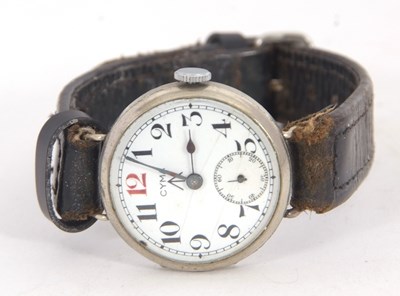 Lot 226 - A metal Cyma trench watch, the watch has a...