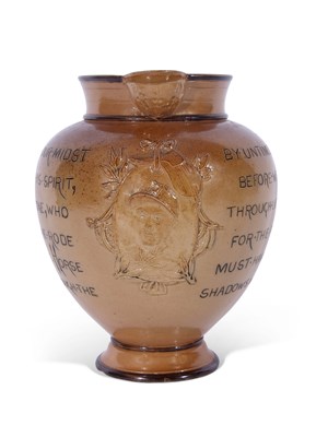 Lot 32a - Doulton Lambeth commemorative jug made for...