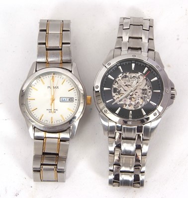 Lot 244 - Two gents wristwatches, one Pulsar Kinetic and...