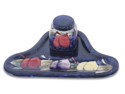 Lot 33 - Mid-20th century Moorcroft pottery inkwell...