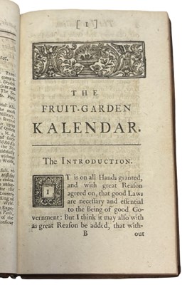 Lot 48 - JOHN LAURENCE: THE FRUIT-GARDEN KALENDAR,...