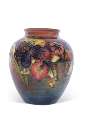 Lot 36 - Moorcroft vase with the orchid design on...