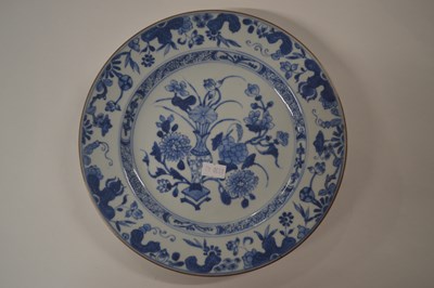 Lot 209 - An 18th Century Chinese porcelain plate with...