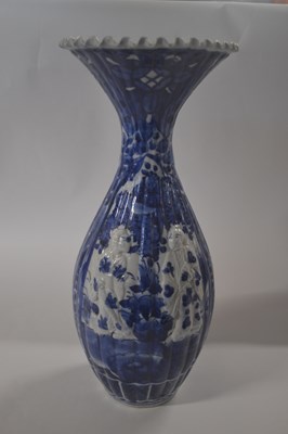 Lot 219 - A Japanese porcelain vase of flared form with...