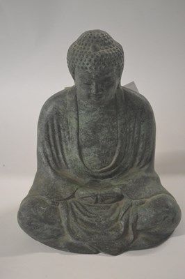 Lot 227 - A bronze model of a Buddha in typical pose,...