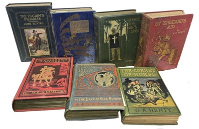 Lot 313 - DECORATIVE CLOTH: 7 Titles: G A HENTY: A...
