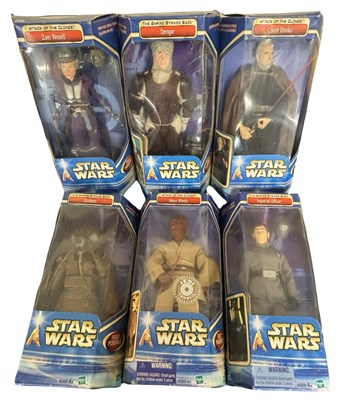 Lot 147 - STAR WARS: Six boxed Hasbro figures, to...