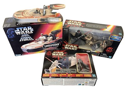 Lot 131 - STAR WARS: Three boxed Hasbro playsets, to...