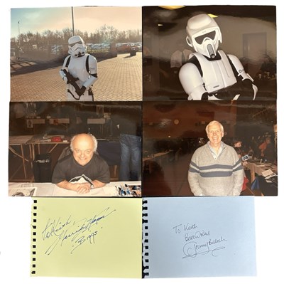 Lot 93 - STAR WARS: A pair of autographs dedicated to...