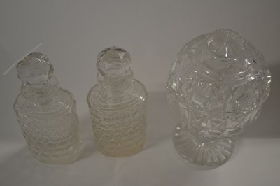 Lot 232 - A19th Century cut glass jar and cover with...