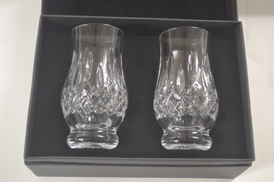 Lot 235 - A boxed pair of Waterford cut glass beakers,...
